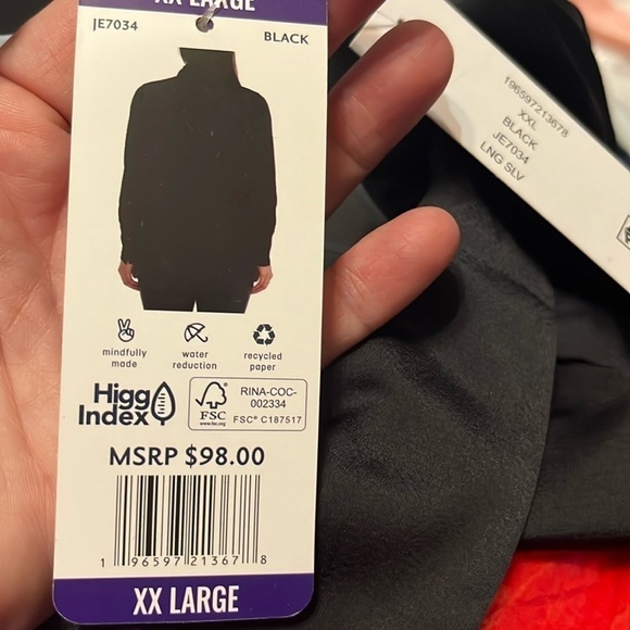 NWT Joie satin blouse XXL black - Picture 6 of 8